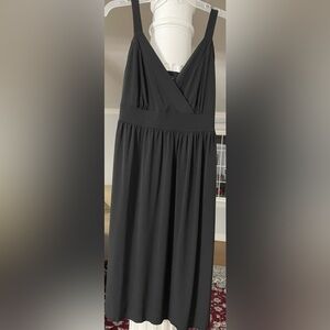 Context women’s black Criss Cross top sleeveless v- neck straps pull over dress